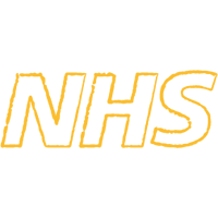 NHS logo yellow