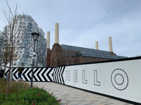 Battersea Power Station Hello Sign